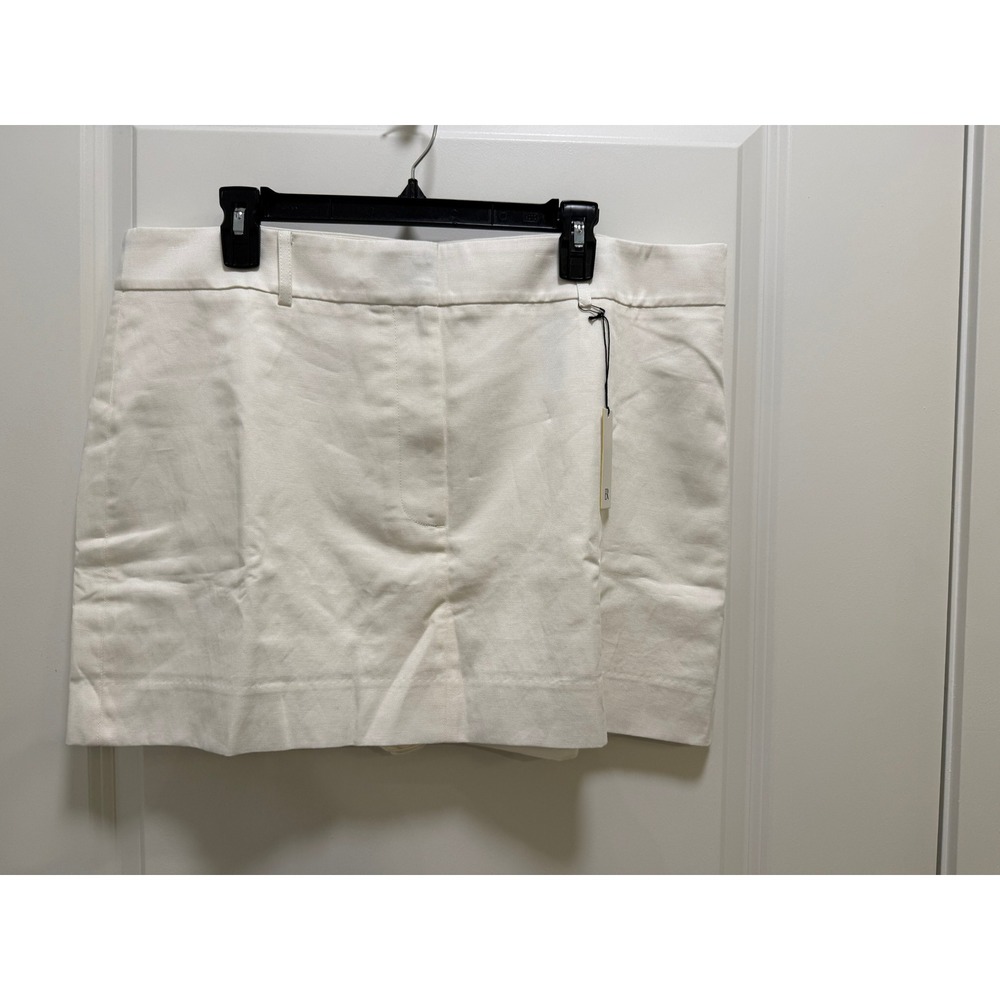 Banana Republic White Mini Skort Size 18 NWT Built-in Shorts Business Casual